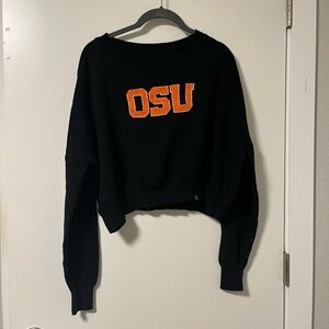 Black OSU Hype and Vice Cropped Sweatshirt